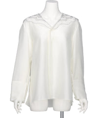 AKIKOAOKI LACE COLLAR BLOUSE