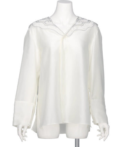 AKIKOAOKI LACE COLLAR BLOUSE