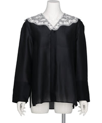 AKIKOAOKI LACE COLLAR BLOUSE