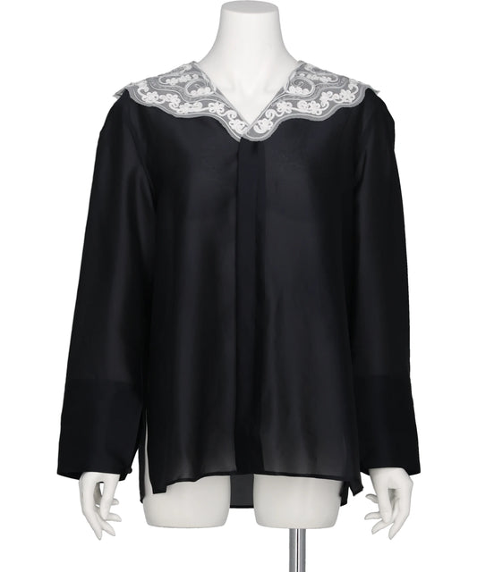 AKIKOAOKI LACE COLLAR BLOUSE