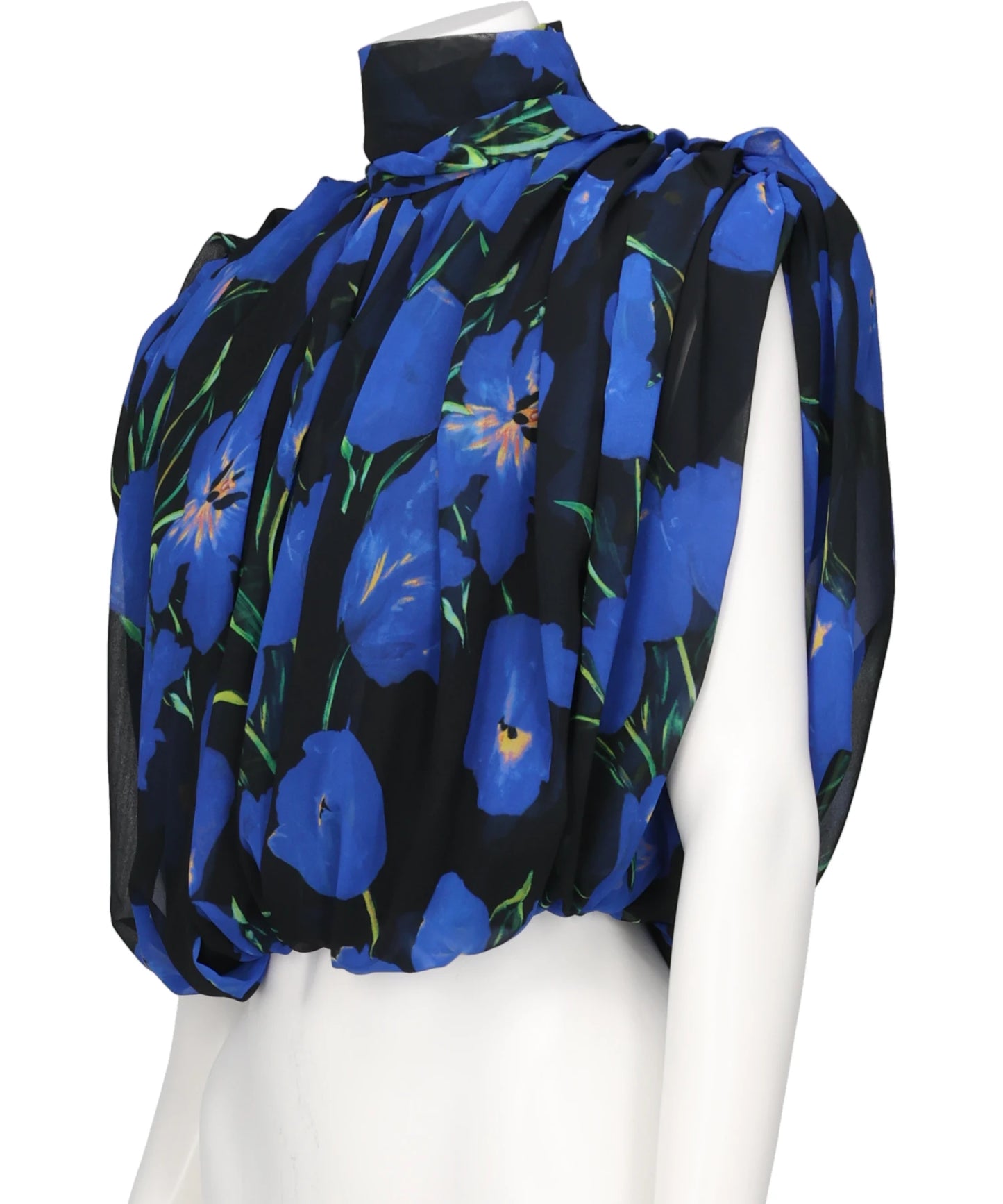 BALLOON HEM PLEATED TOP