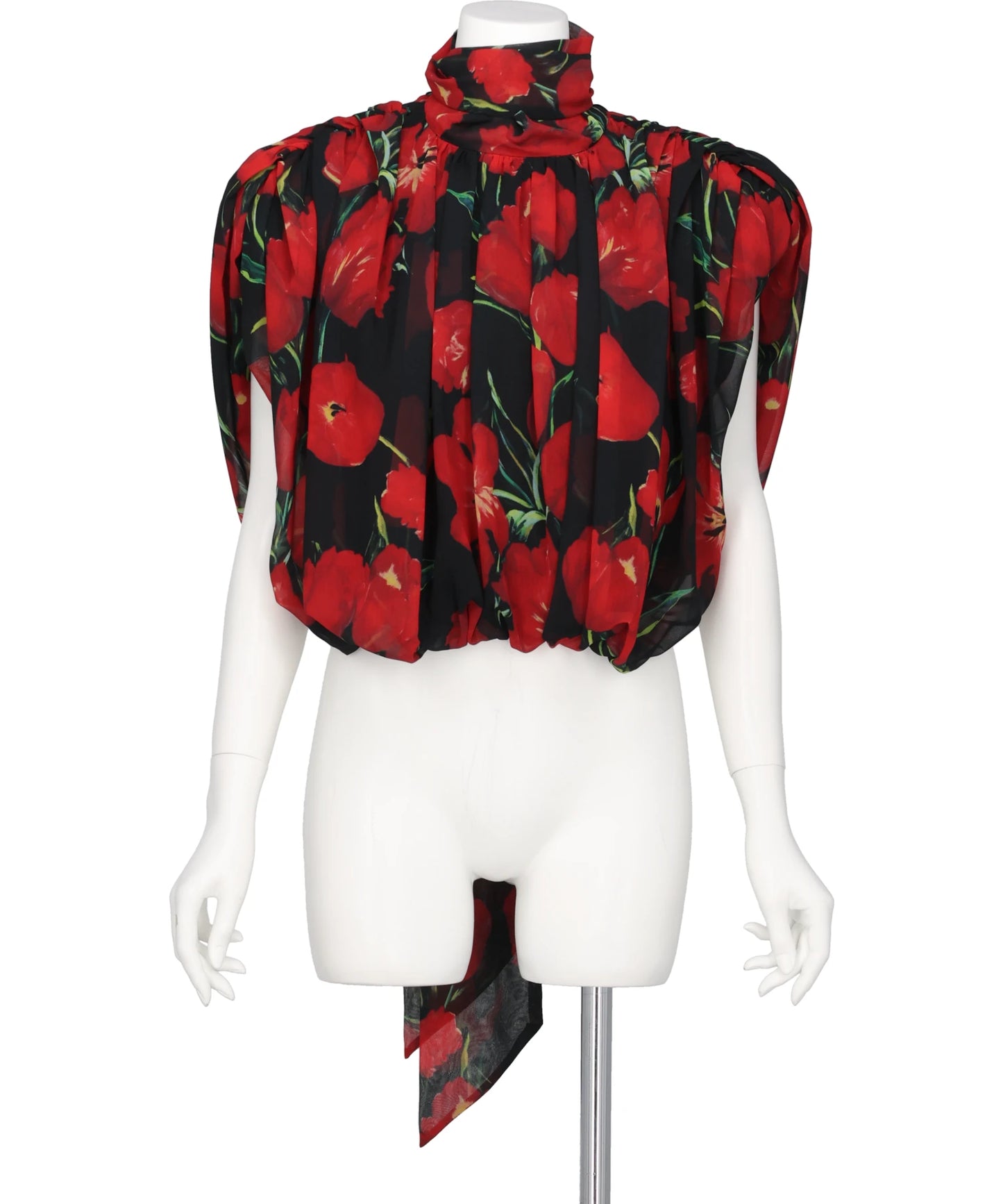 BALLOON HEM PLEATED TOP