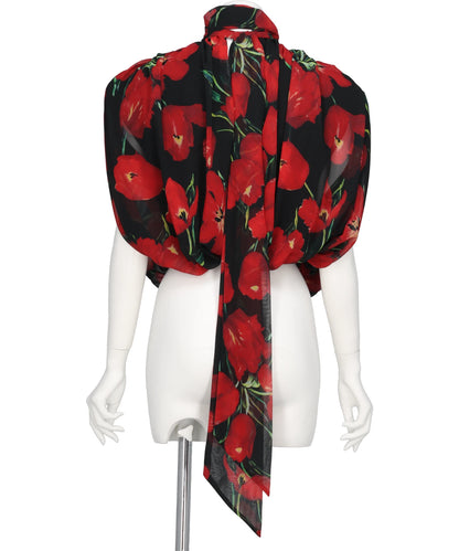 BALLOON HEM PLEATED TOP