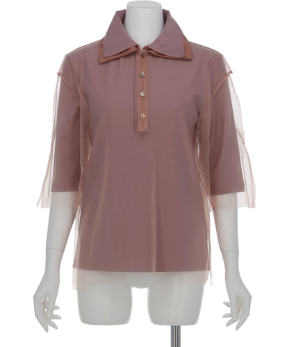 TULLE POLO SHIRT