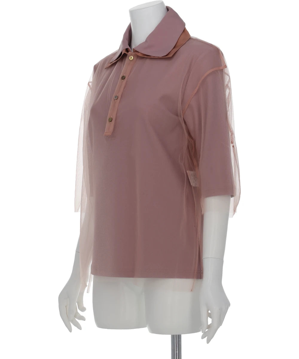 TULLE POLO SHIRT
