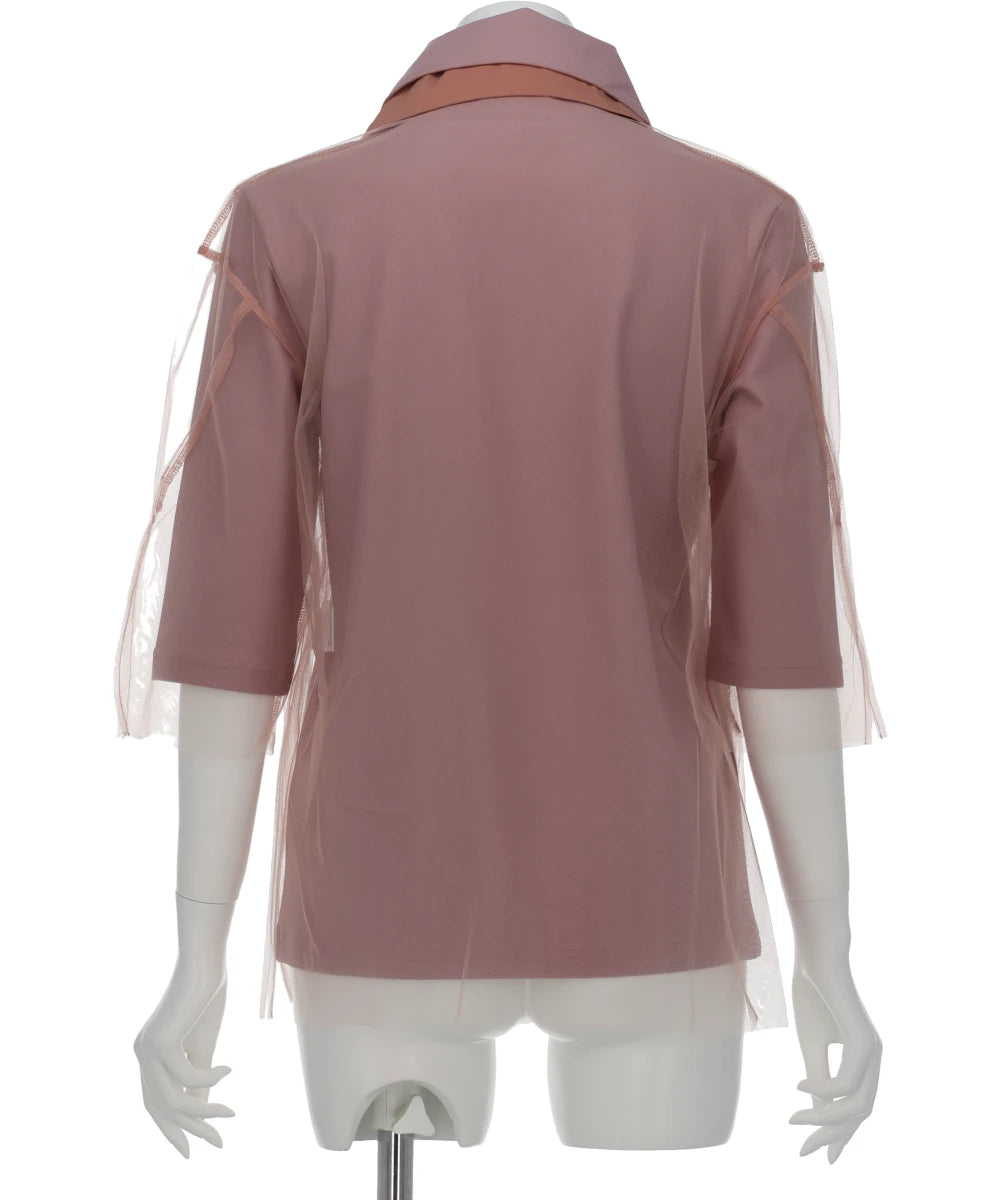 TULLE POLO SHIRT