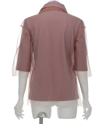 TULLE POLO SHIRT