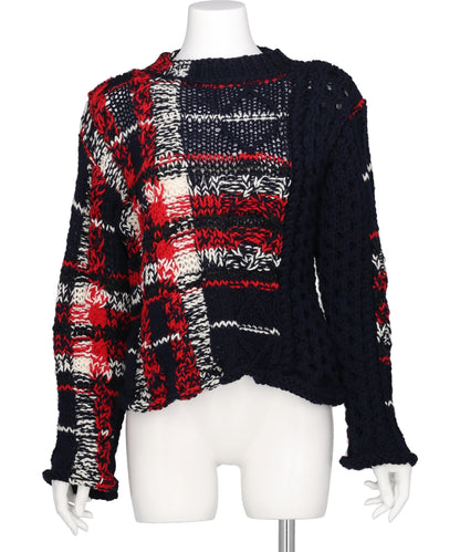 ODAKHA(オダカ)　2026AW HANDKNIT TARTAN SWEATER OH26AW-HK02