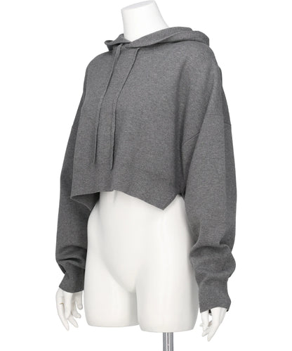 ATHENA CROPPED HOOTED PULLOVER