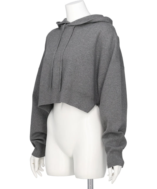 ATHENA CROPPED HOOTED PULLOVER