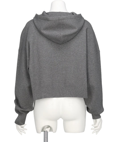 ATHENA CROPPED HOOTED PULLOVER