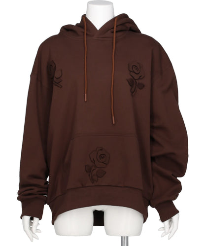 FLOWER APPLIQUE HOODIE
