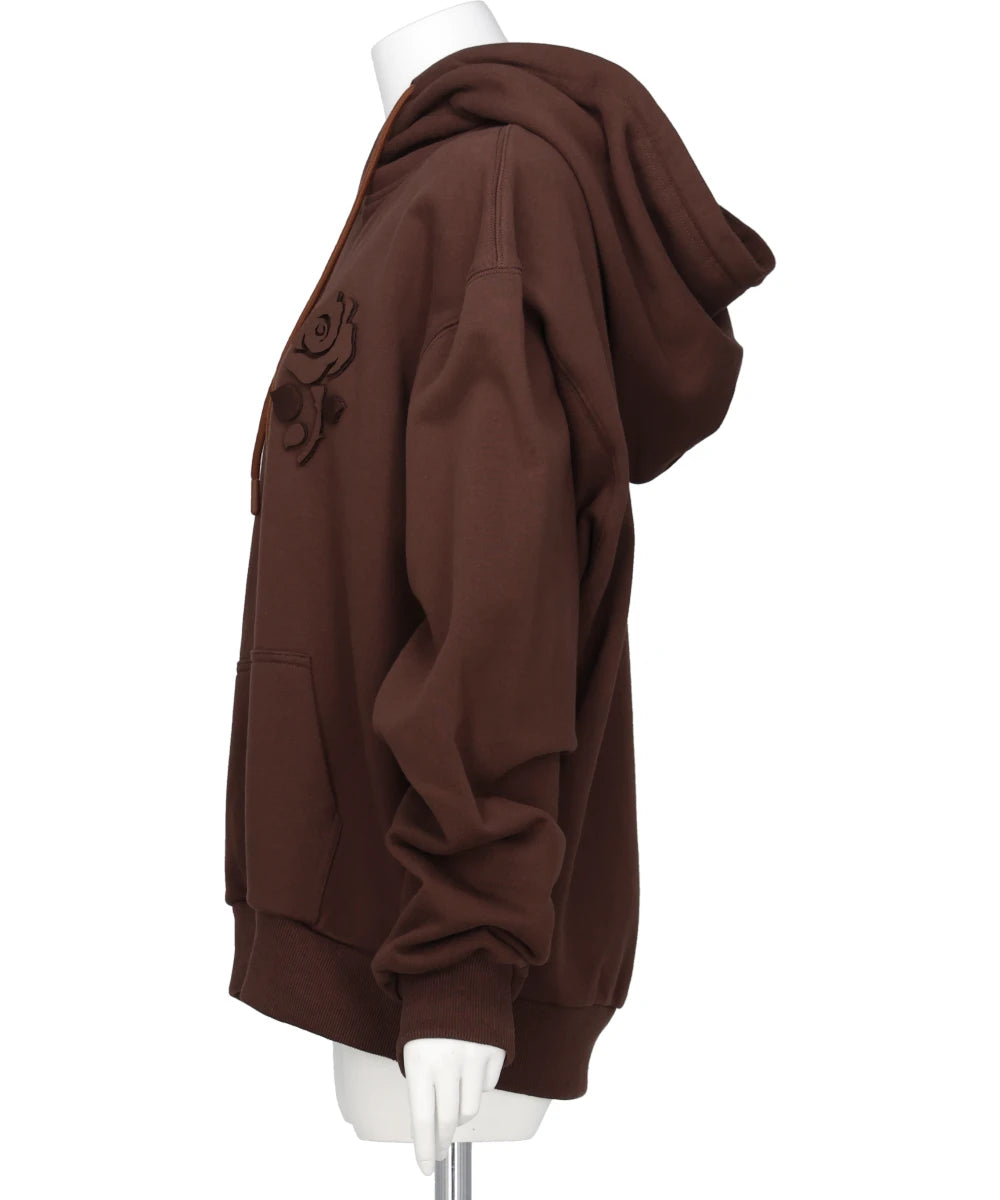 FLOWER APPLIQUE HOODIE