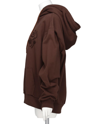 FLOWER APPLIQUE HOODIE