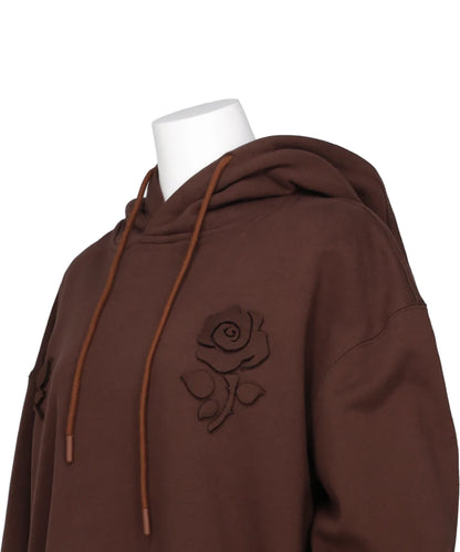 FLOWER APPLIQUE HOODIE