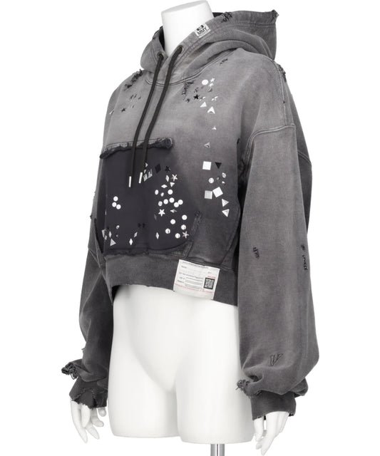 EMBELLISHED SUN FADED HOODIE