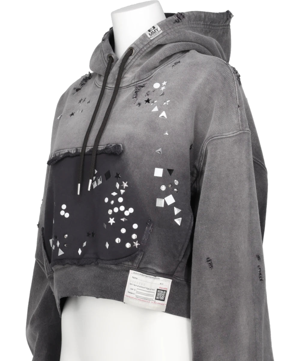 EMBELLISHED SUN FADED HOODIE