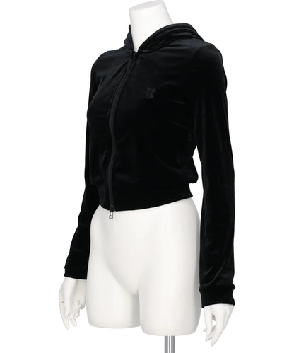 MICRO BRA VELOUR HOODIE