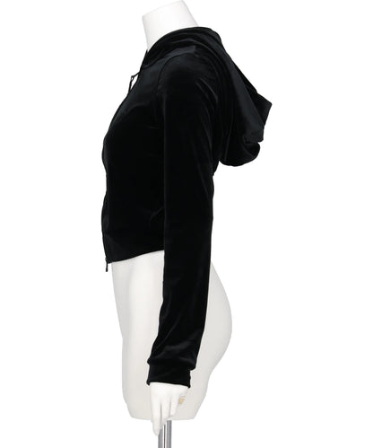 MICRO BRA VELOUR HOODIE