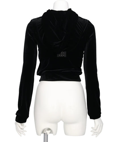 MICRO BRA VELOUR HOODIE