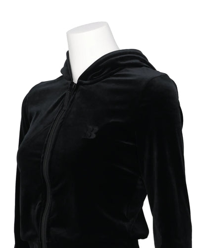 MICRO BRA VELOUR HOODIE