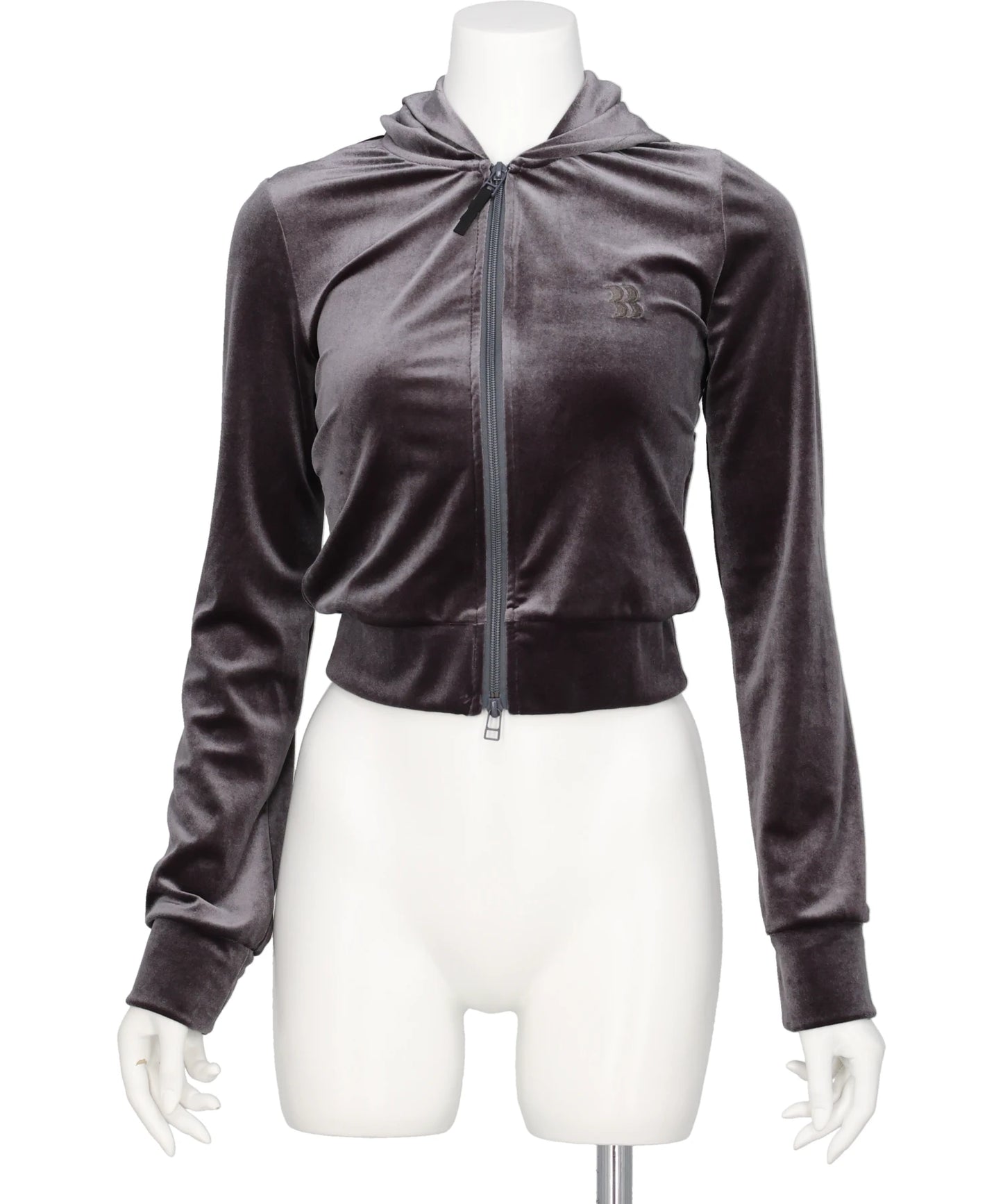 MICRO BRA VELOUR HOODIE