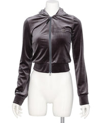 MICRO BRA VELOUR HOODIE