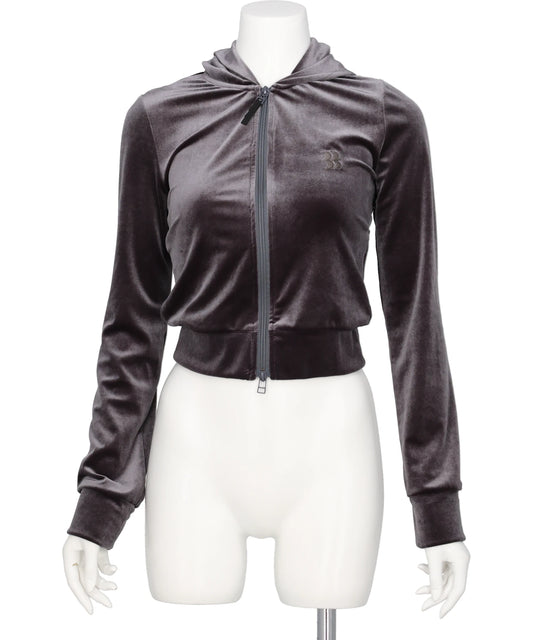 MICRO BRA VELOUR HOODIE