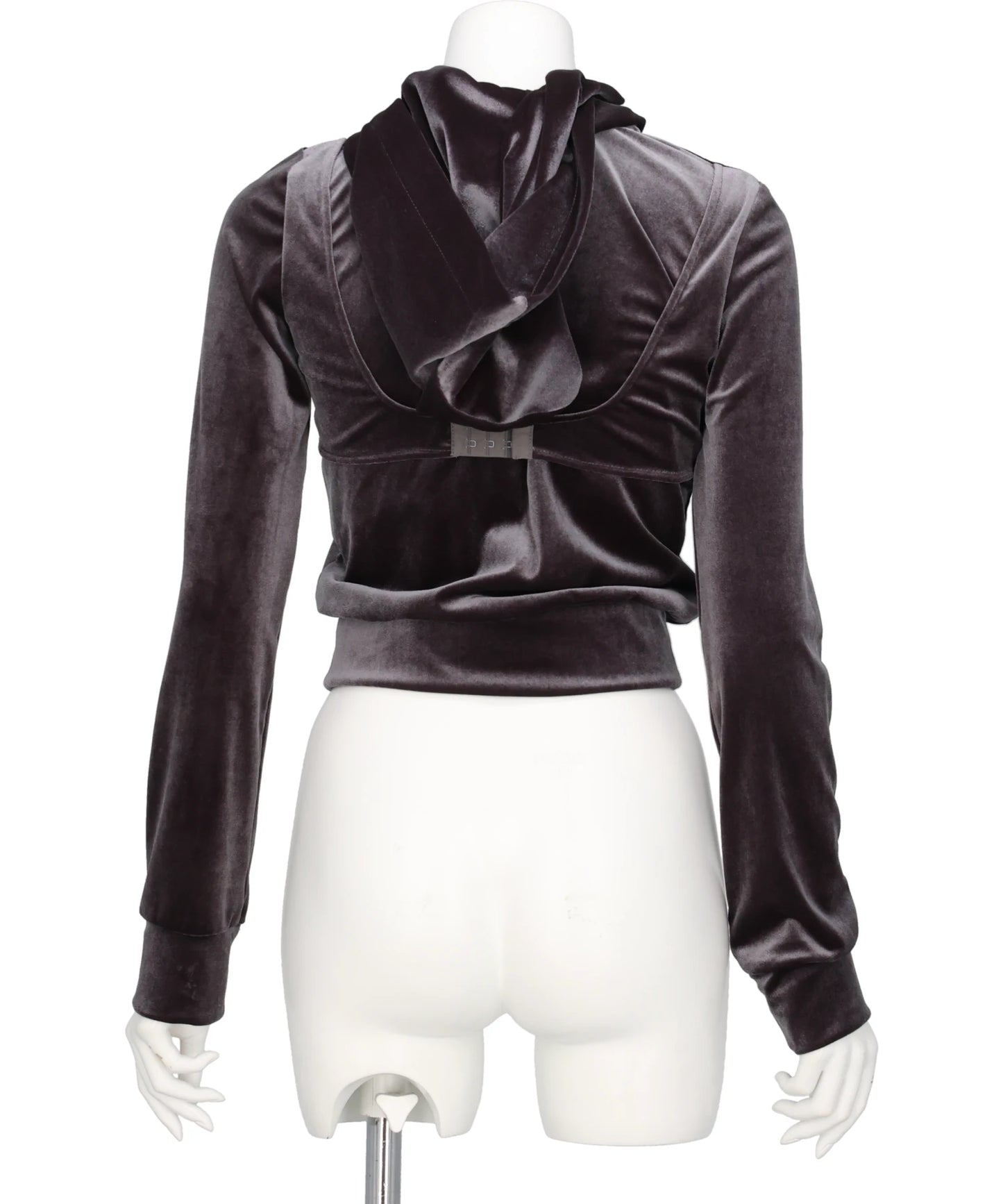 MICRO BRA VELOUR HOODIE