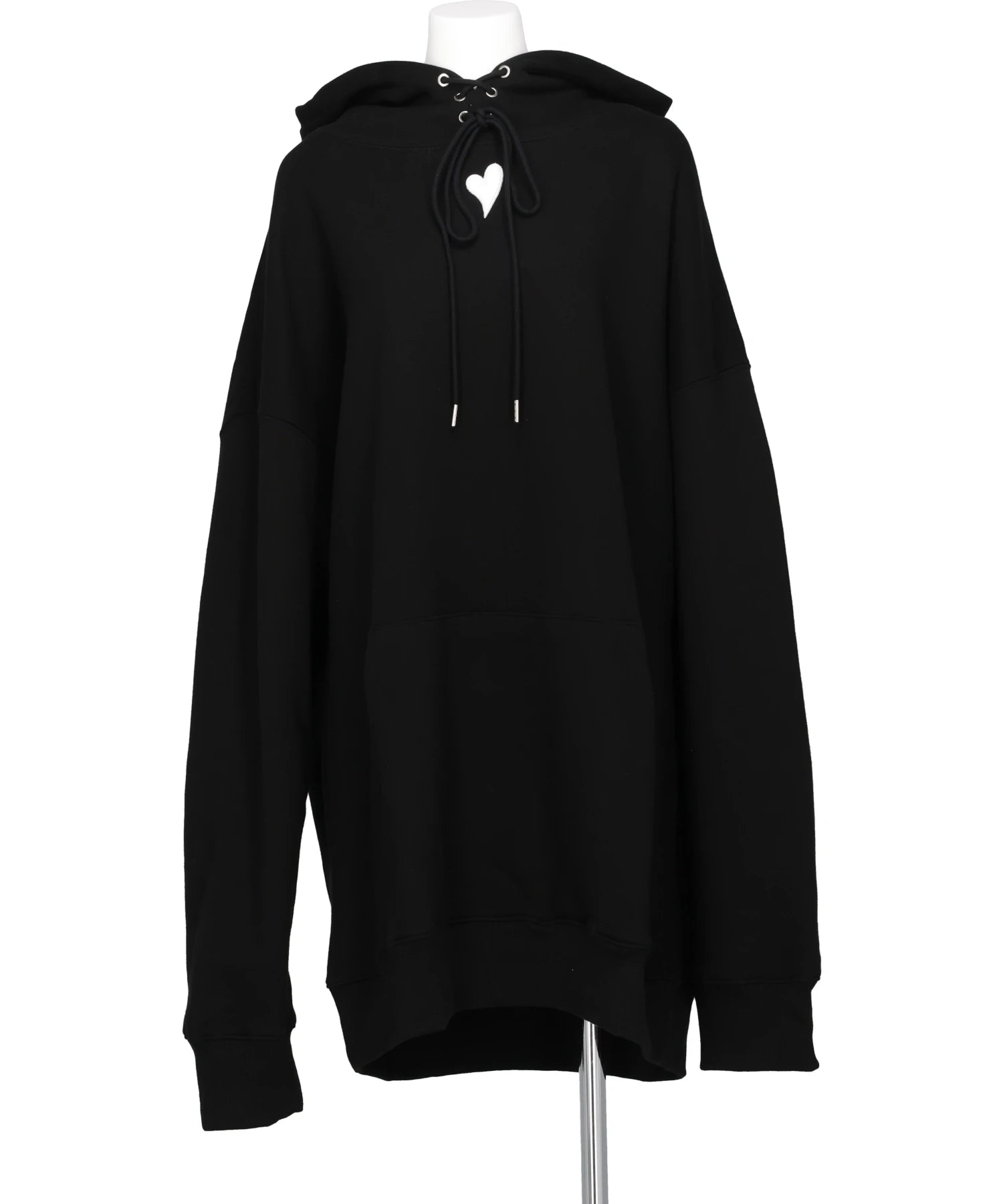 KIMHEKIM(キムヘキム) 2026SS  HEART PATCH OVERSIZED HOODIE FW24-HD023-BK