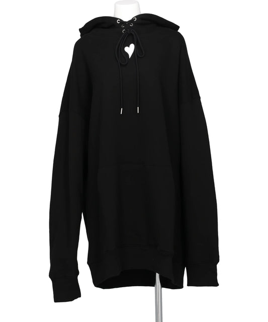 KIMHEKIM(キムヘキム) 2026SS  HEART PATCH OVERSIZED HOODIE FW24-HD023-BK