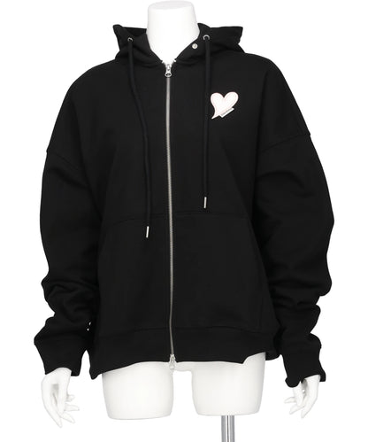 KIMHEKIM(キムヘキム) 2026SS HEART PATCH ZIP-UP HOODIE ZF5HD01BP
