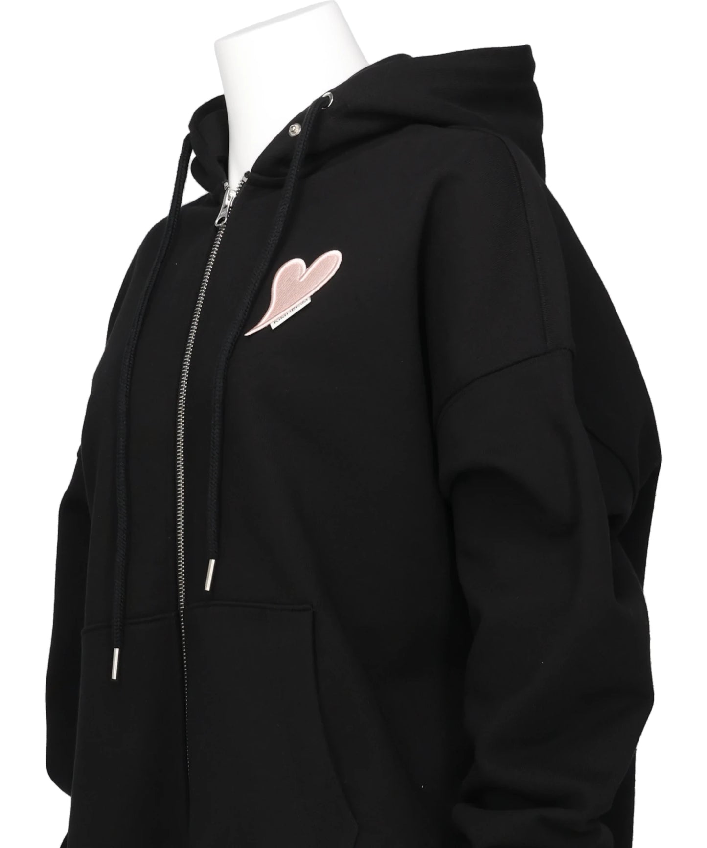 HEART PATCH ZIP-UP HOODIE