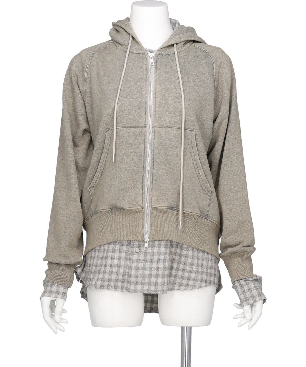 tanakadaisuke(タナカダイスケ) 2026AW LOVE EMBROIDERY LAYERED ZIP HOODIE TD-26AW-JK62
