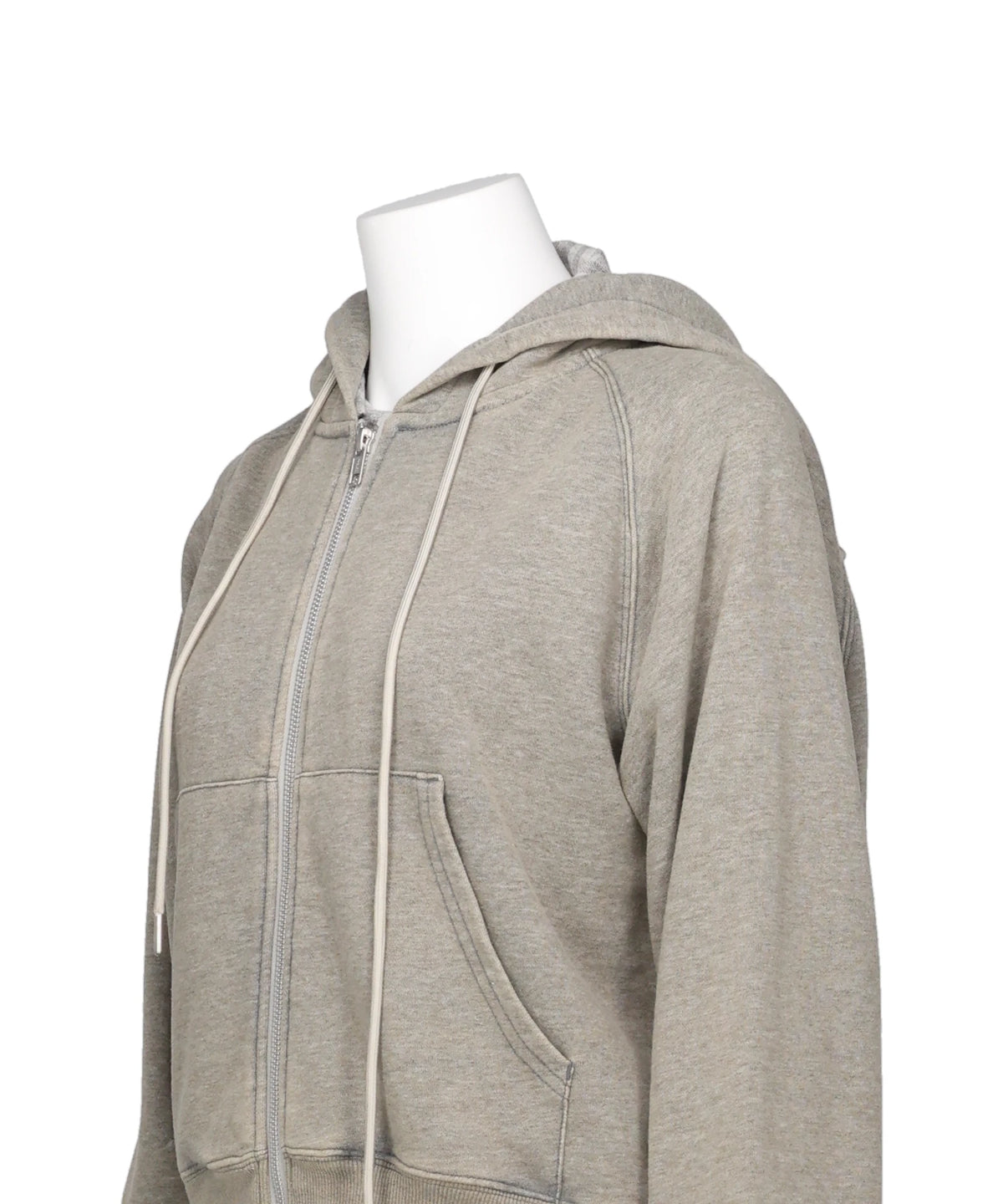 LOVE EMBROIDERY LAYERED ZIP HOODIE