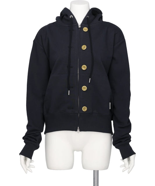 KIMHEKIM(キムヘキム) 2026AW ASH BUTTON ZIP-UP HOODIE ZG3HD01NV