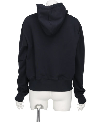 ASH BUTTON ZIP-UP HOODIE