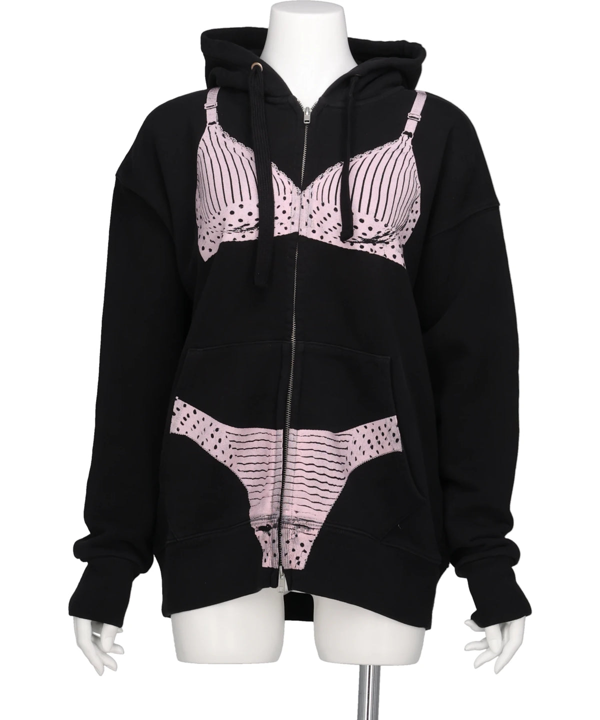 TROMPE L'OEIL ZIP HOODIE KNIT