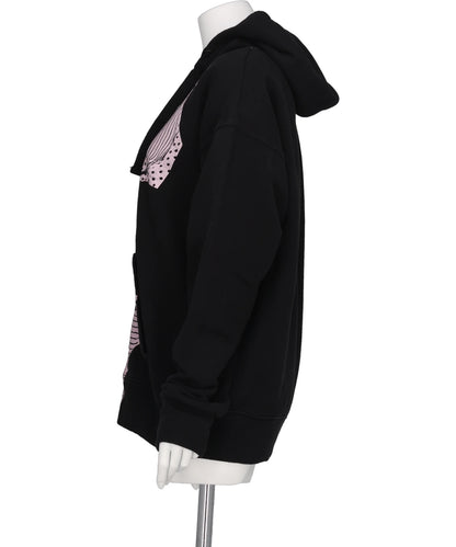 TROMPE L'OEIL ZIP HOODIE KNIT