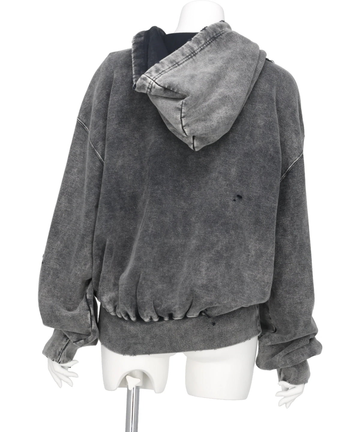 BLEACHED COLLAGE PRINT HOODIE