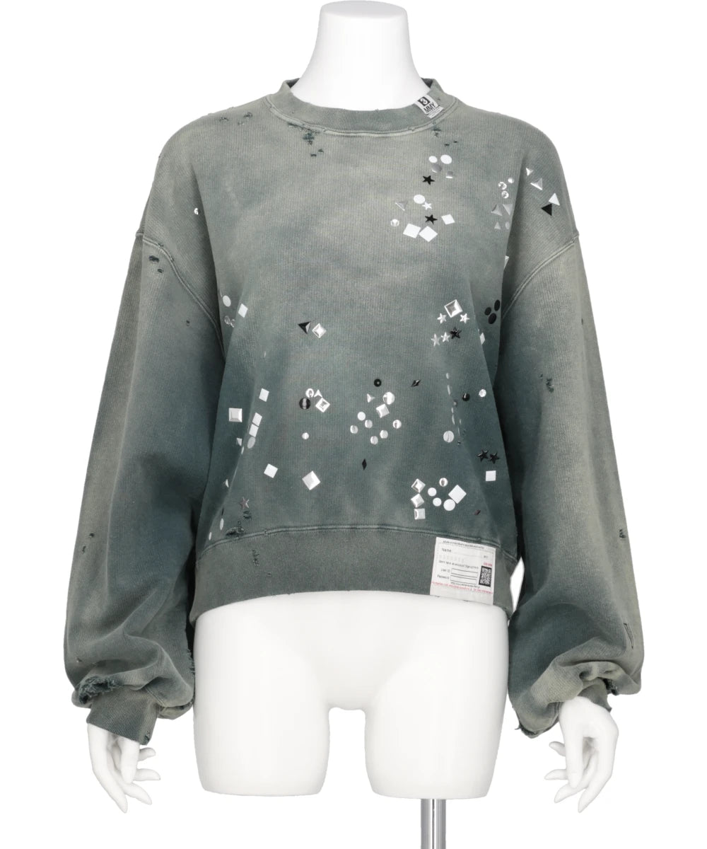 EMBELLISHED SUN FADED PULLOVER