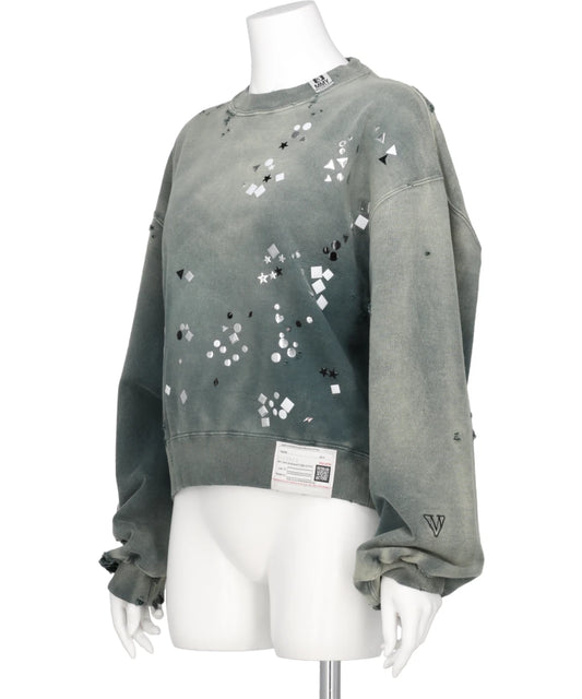 EMBELLISHED SUN FADED PULLOVER