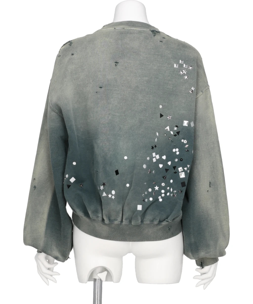 EMBELLISHED SUN FADED PULLOVER