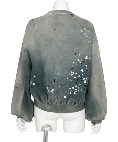 EMBELLISHED SUN FADED PULLOVER