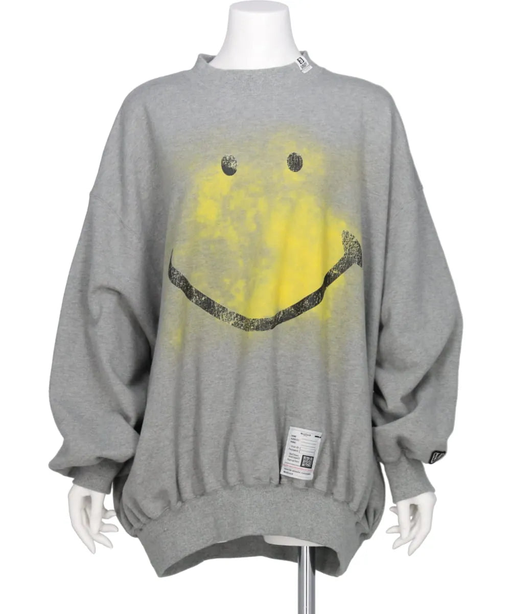 SMILY FACE PRINTED PULLOVER