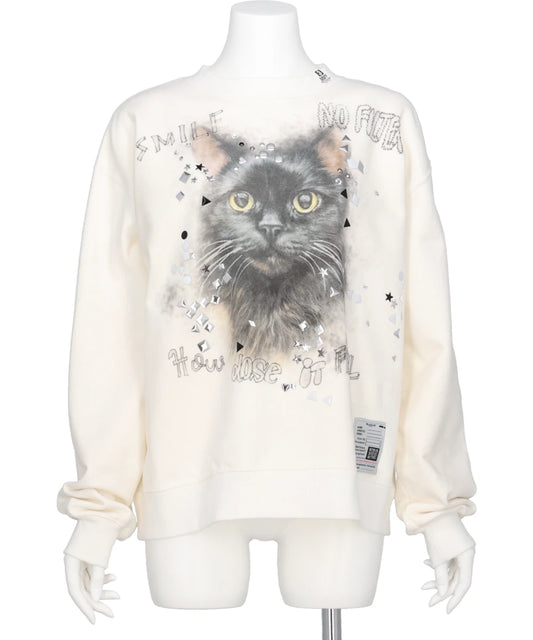 EMBELLISHED DISTRESSED PULLOVER