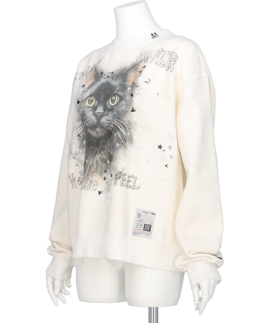 EMBELLISHED DISTRESSED PULLOVER