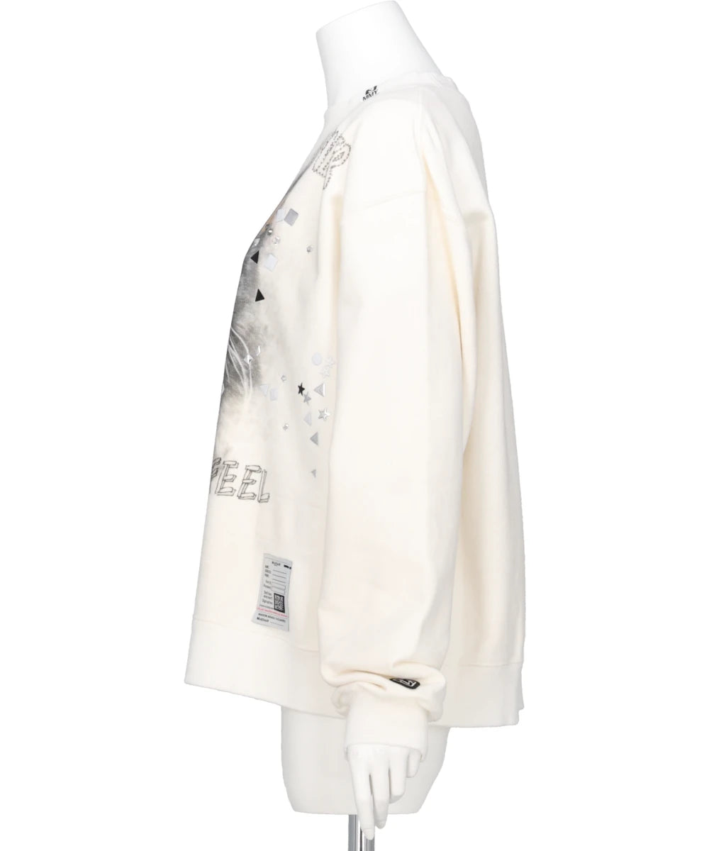 EMBELLISHED DISTRESSED PULLOVER