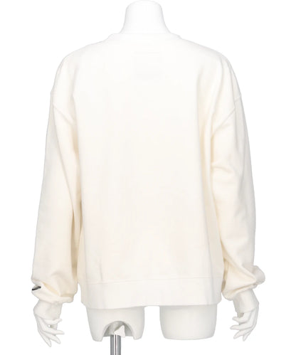 EMBELLISHED DISTRESSED PULLOVER