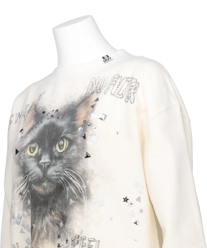 EMBELLISHED DISTRESSED PULLOVER